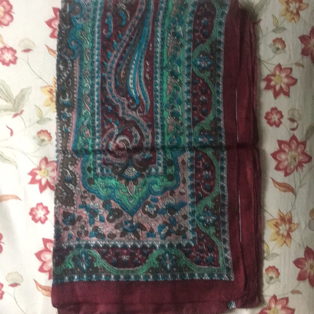 Printed Silk Scarves (2) - Picture 2 of 3